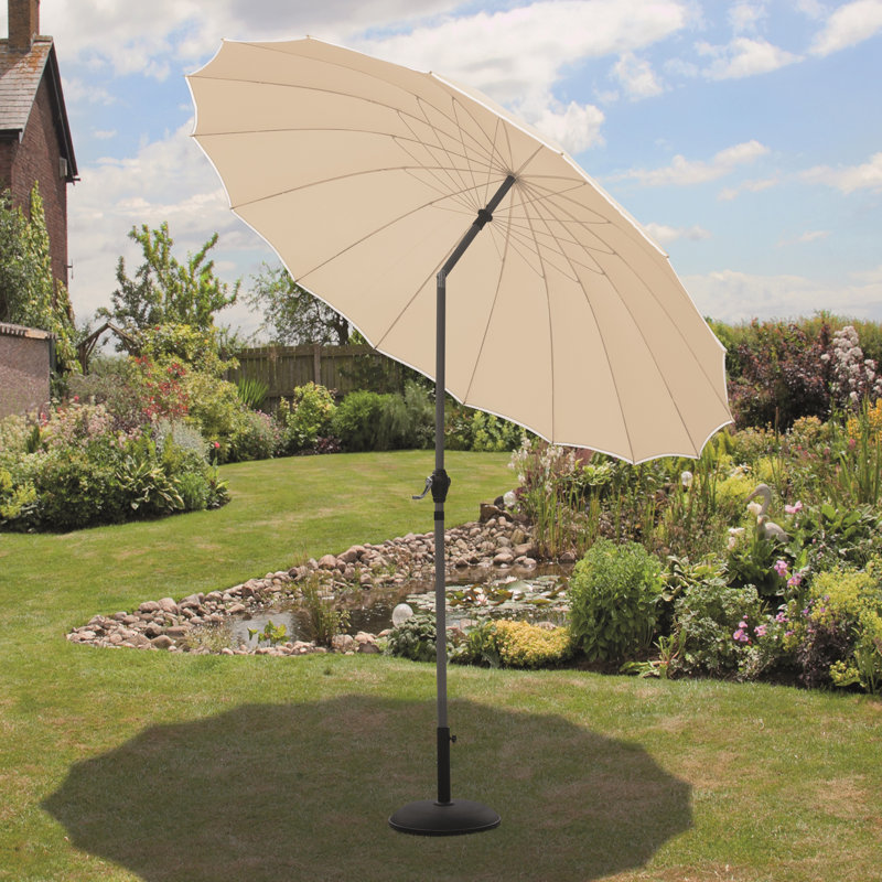 Parasol Dilaver 106,3 avec contrepoids inclus, Beige