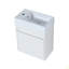 Meuble-lavabo mural 18 po avec lavabo en résine et porte d'armoire à fermeture en douceur-121099680