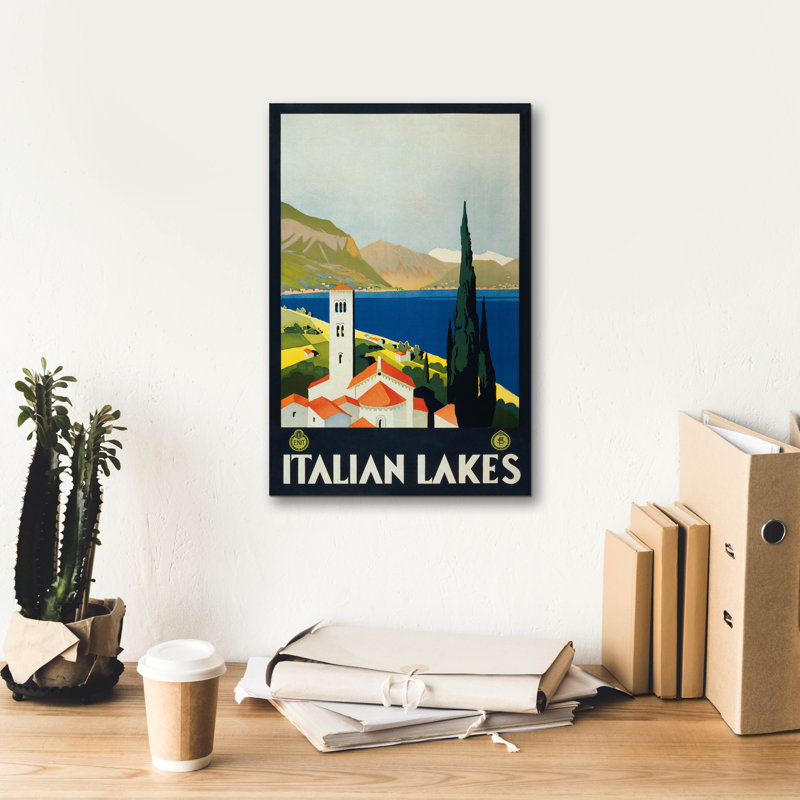 «Italian Lakes» par Inconnu, art mural sur toile, H 18 po x l 12 po x P 0,75 po