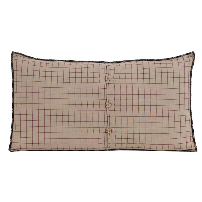 King Size Black and Khaki Cotton Star Pattern Sham