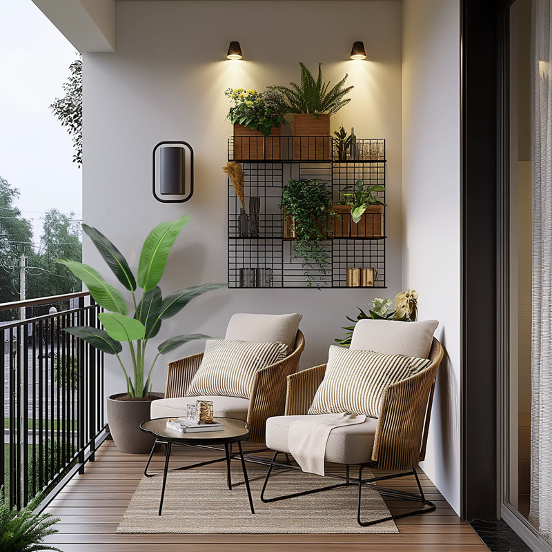 Plant, 121.92cm H x 41.91cm W x 85cm D, Black