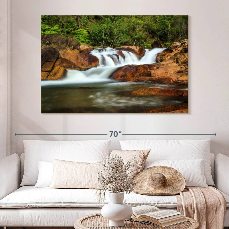 Kerrick, cascade cachée du Belize, H 34 po x l 51 po