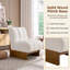 Fauteuil d'appoint moderne, méridienne rembourrée avec base en bois massif, fauteuil de lecture design pour le salon et la chambre à coucher-343340737