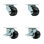 4 Piece Phenolic Ball Bearing Caster Set with 2 Brakes