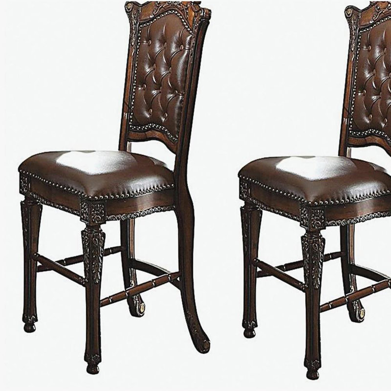 24'' H Tufted Faux Leather Upholstered Side Chair