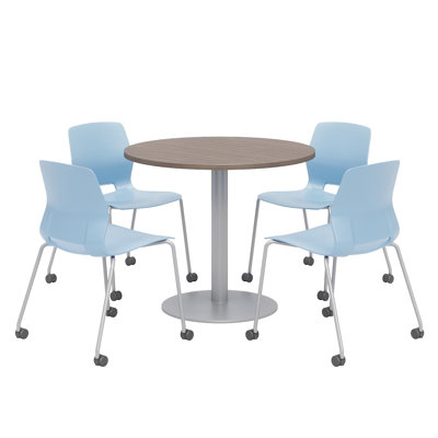 36" L Round Breakroom Table and Chair Set