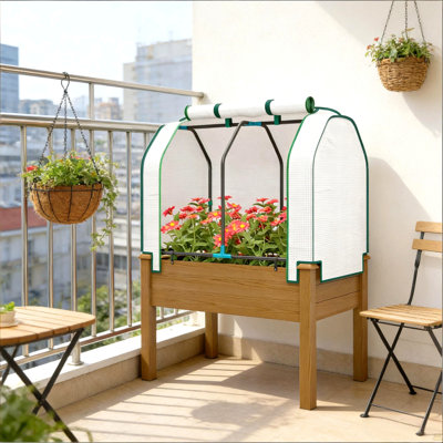 Boîte à fleurs d'extérieur, lit de jardin surélevé pratique