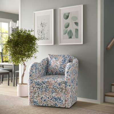 Fauteuil pivotant traditionnel avec coussin Daisy Bloom