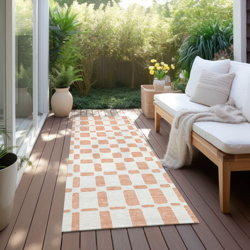 Tapis intérieur / extérieur Chasadee avec envers antidérapant, Tapis de couloir 2 pi 3 po x 7 pi 6 po