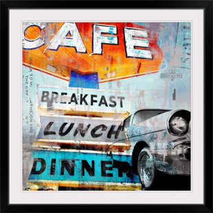« déjeuner café mini » par david fischer, affiche rétro