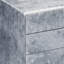 3 classeurs argentés avec détails en faux béton pour bureau de travail en argent, design et rangement fonctionnel