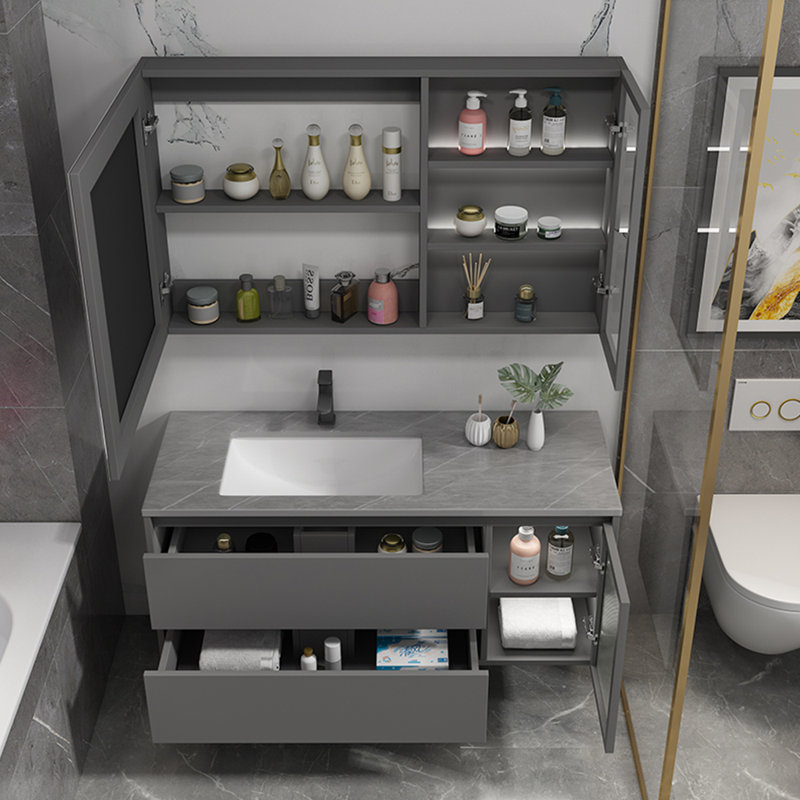 Modern light luxury style bathroom cabinet