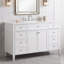 Meuble-lavabo de salle de bain de 122 cm (48 po) avec lavabo, meuble-lavabo autoportant en MDF avec 6 tiroirs et 2 portes, ensemble meuble-lavabo avec lavabo en composite, charnières à fermeture douce et poignées en métal argenté-1783103179