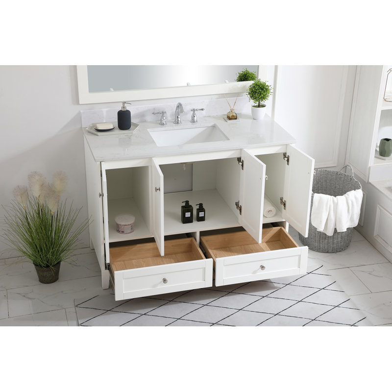 Ensemble de meuble-lavabo simple 48 po Selma, Blanc
