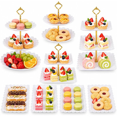 Polypropylene Plastic Tiered Stand