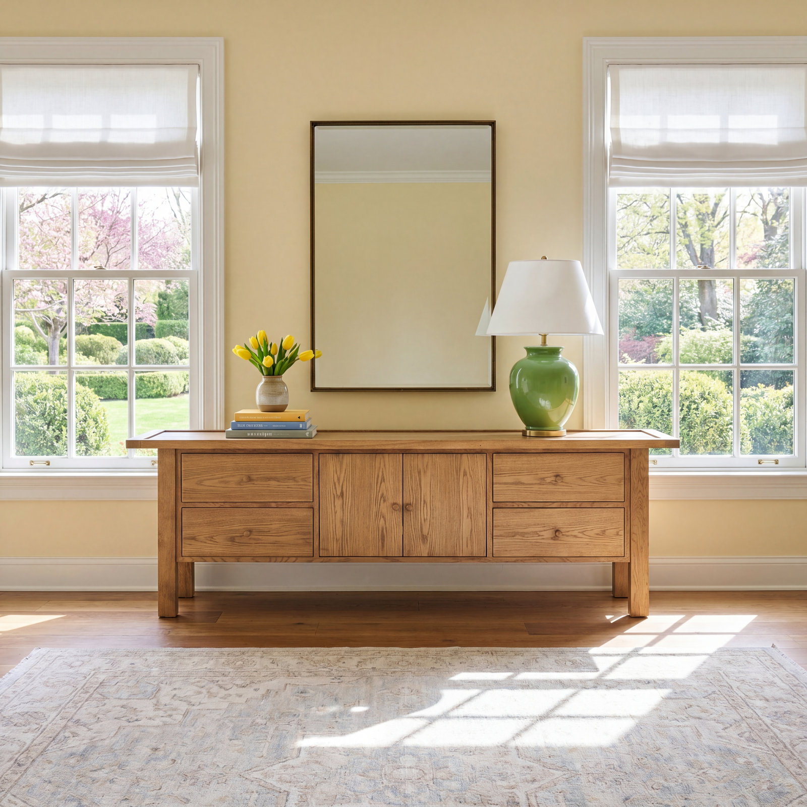 Edgerton 92" Oak TV Stand