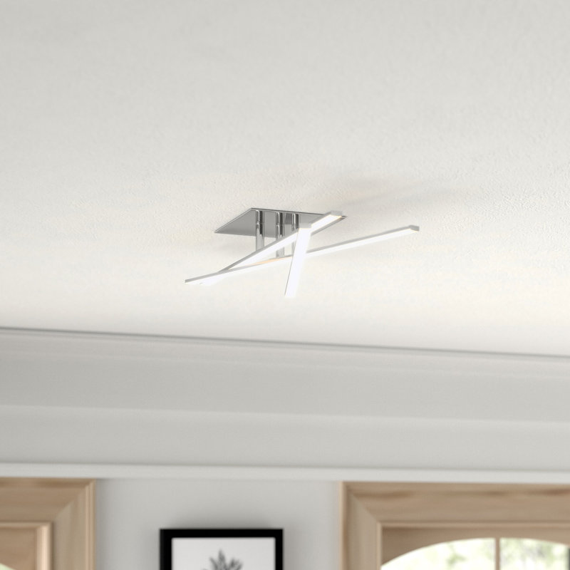 Harlee Steel LED Semi Flush Mount