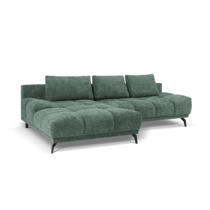Cuthrell 5 Seater Sofa Bed, Green, Left Hand Facing