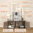 47.2" Cat Tree with Dual Litter Box Enclosure, Double litter box enclosure furniture,  hidden litter box, Cat tower with litter box enclosure