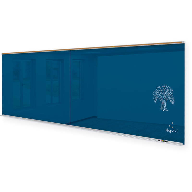 Panneau de verre mural Liso, Marine, 48 po x 144 po