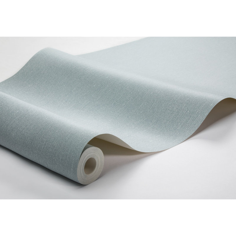 Boråstapeter Linen Wallpaper, Topaz Blue