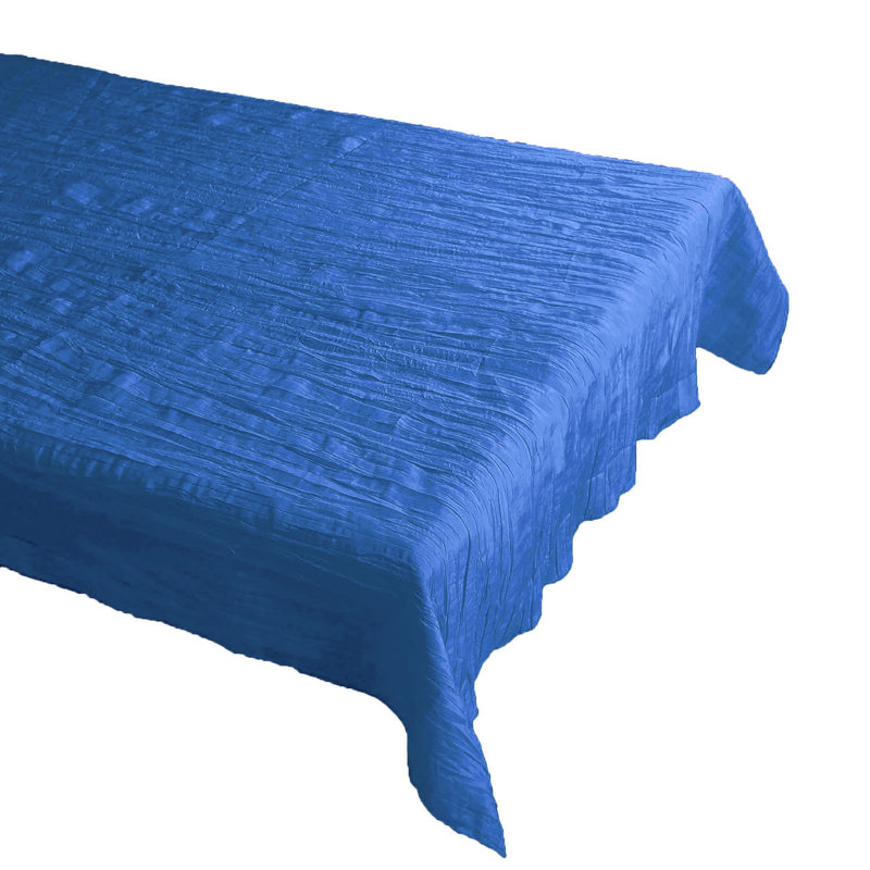 Crushed Crinkle Tablecloth, 58" x 96", Royal Blue