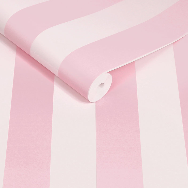  Papier peint à rayures Canopy, Pink