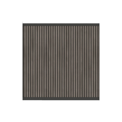 Ensemble de panneau de clôture vertical de style européen argenté gris argenté UltraEasy 6 pi x 6 pi avec cadre noir