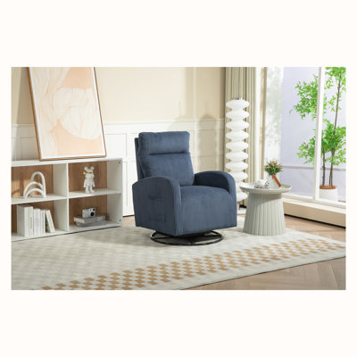 Chaise berçante pivotante rembourrée et pivotante
