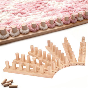 Knitting Loom Set – Reusable Wood Loom For Beginners & Experts, Makes Chunky Blankets, Decor & Gifts Easy