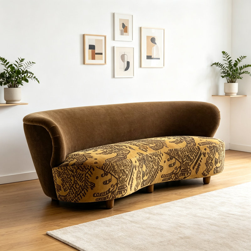 Canapé au design simple en tissu de style français