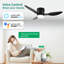 42 po Ventilateurs de plafond encastrés intelligents avec lumières 42 po