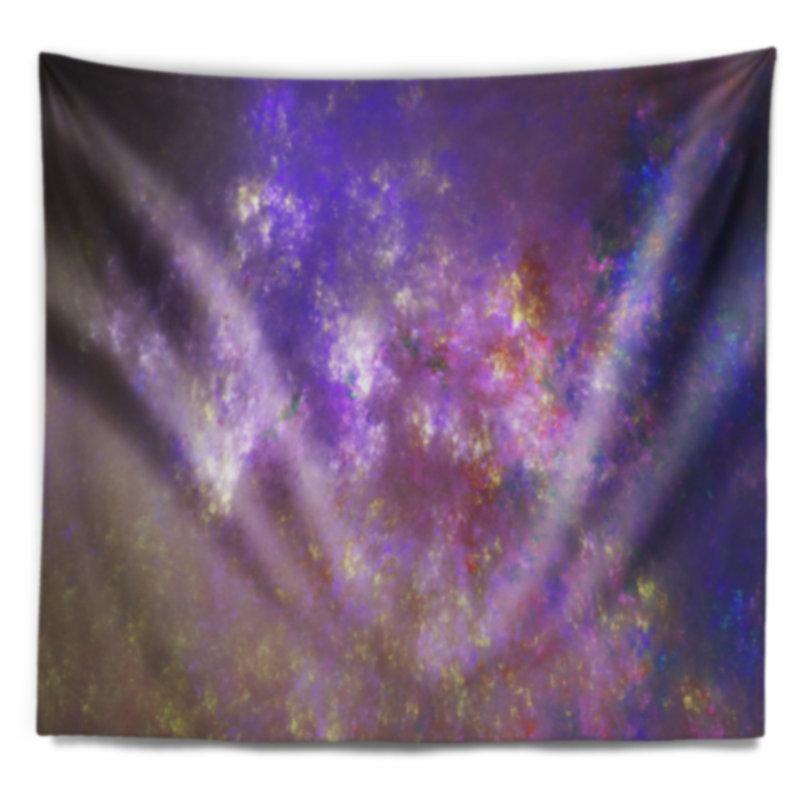 Ciel de ciel avec étoiles abstraites et floues tapisserie, H 32 po x l 39 po