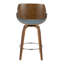 Tabouret de bar et de comptoir Palmona à hauteur fixe avec pieds en bois courbé et repose-pieds rond (ensemble de 2)-90954847-90954869