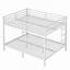 Structure de lit superposé en métal grand lit sur grand, lit peu encombrant, pas de sommier tapissier nécessaire pour les adolescents adultes