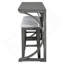 Ensemble de table de salle à manger 3 pièces à hauteur de comptoir avec port USB et tabourets rembourrés-1707997925