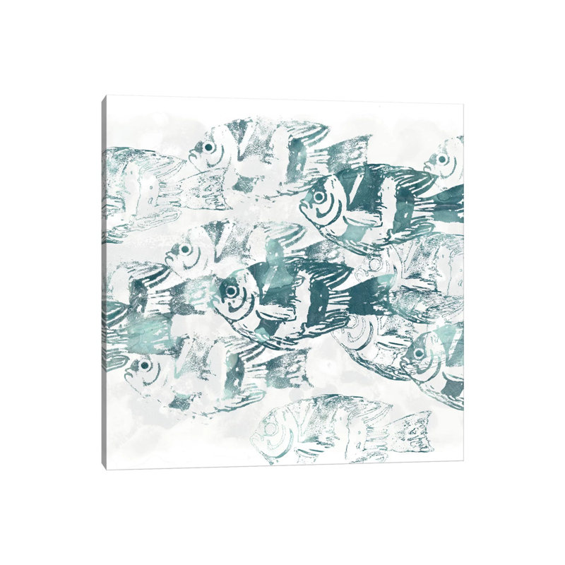 Sealife Batik III by June Erica Vess - Wrapped Canvas Print, 30.48 cm H x 30.48 cm W