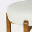 Tabouret de bar d'intérieur à dossier bas en bois, finition noyer et revêtement, ensemble de 2-118100637
