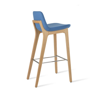 Tabouret de bar et de comptoir en bois de frêne naturel Pera