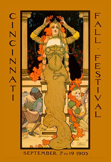 « cincinnati automne festival » par strobridge rétro