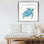 "Deep Sea IV" par Anne Tavoletti, reproduction sur toile dans un cadre flottant