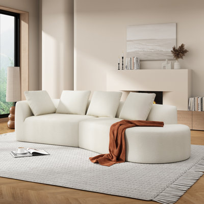 Canapé modulaire courbé de 116 po