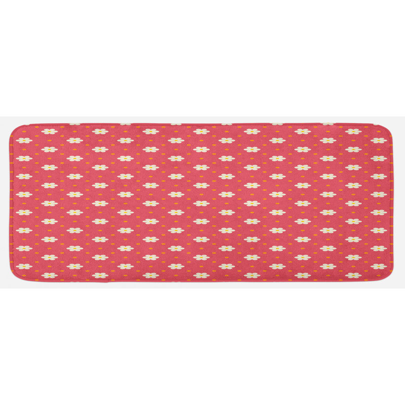 Country/Cottage Solid Colour Polyester Kitchen Mat