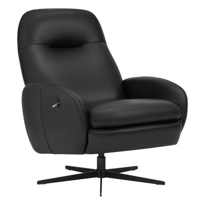 Danva Genuine Leather Swivel Recliner by AllModern