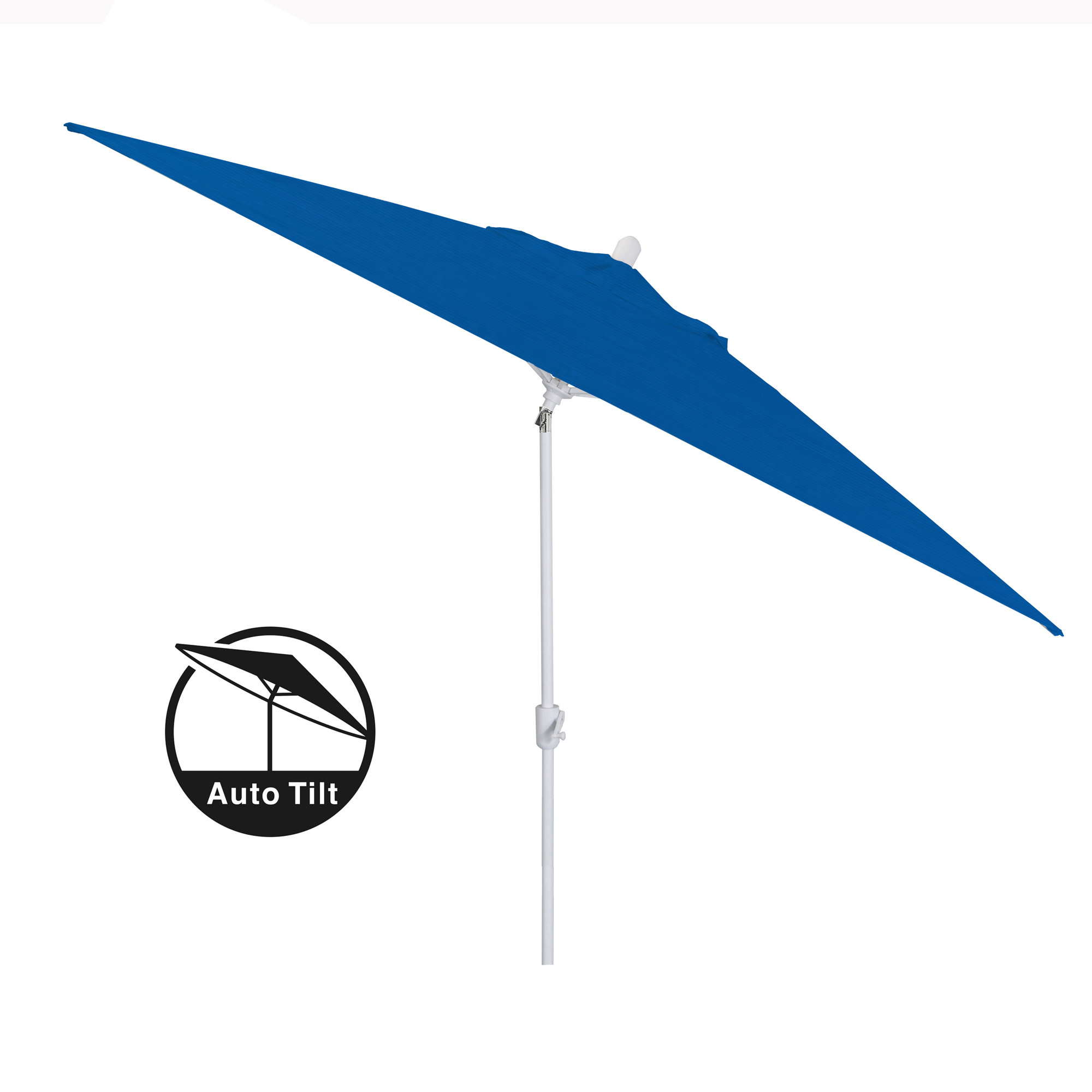 Olivier 116.7'' Outdoor Umbrella, Canvas Pacific Blue Sunbrella® Canvas, White Sand