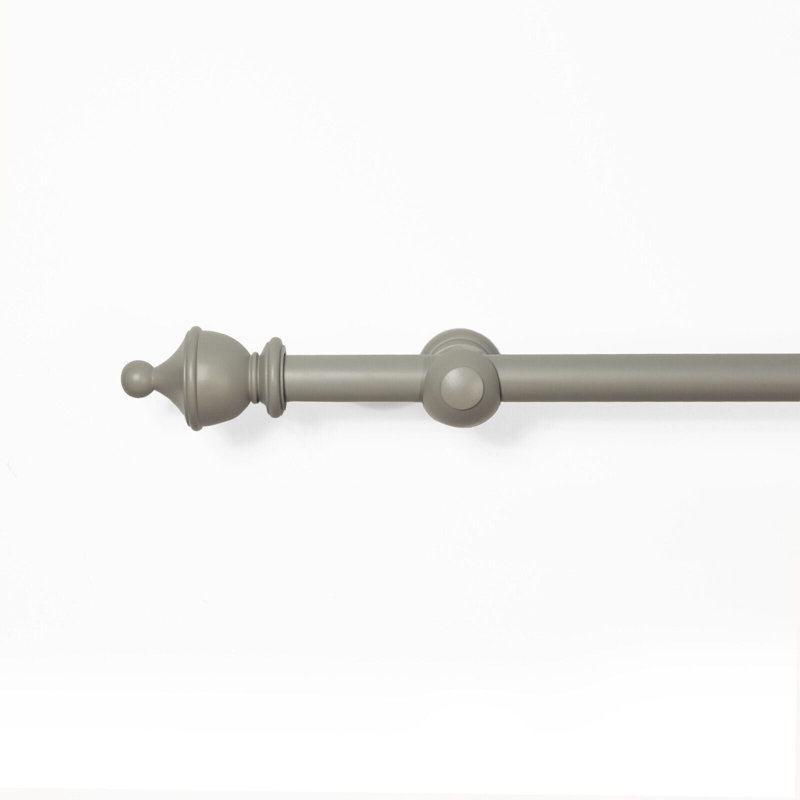 Norgren 28 mm Fixed Length Multi Finials Wooden Curtain Poles, 240cm H x 2cm W x 2cm D, Aged Oak Stopper