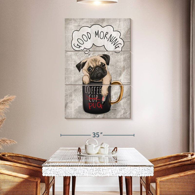 Ketti Coffee Pug, 32" H x 20" W