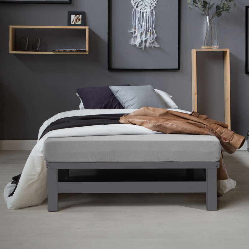 Genessa Solid Wood Bed, 90 x 200cm