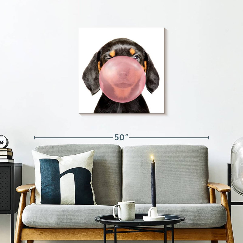 Ketti Funny Dachshund Puppy, 24" H x 24" W
