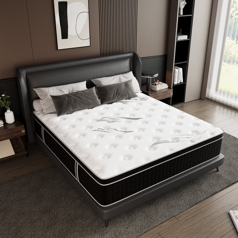  Matelas en mousse viscoélastique hybride pour grand lit 12 po Alwyn Home, Grand